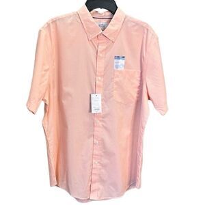 Croft & Barrow button down short sleeve shirt, size large